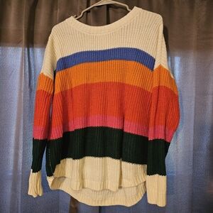 SO Women's Multicolor Striped Sweater